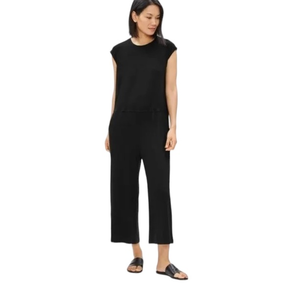 Eileen Fisher Pants - Eileen Fisher cropped loose fit wide leg romper size small excellent condition